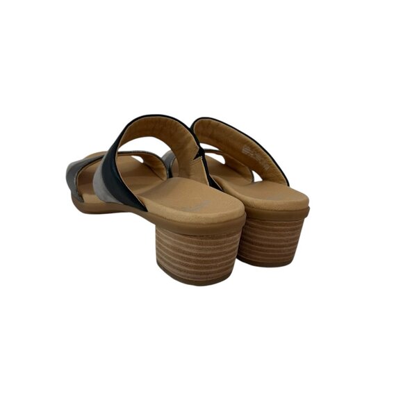 Dansko Theresa Womens Leather Double Strap Sandals Black/Gray SZ 38 Block heels - Picture 9 of 13